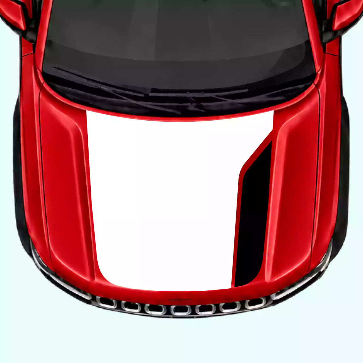 2022-present Jeep Grand Cherokee Factory Style Hood Decal Vinyl Graphics Kit White