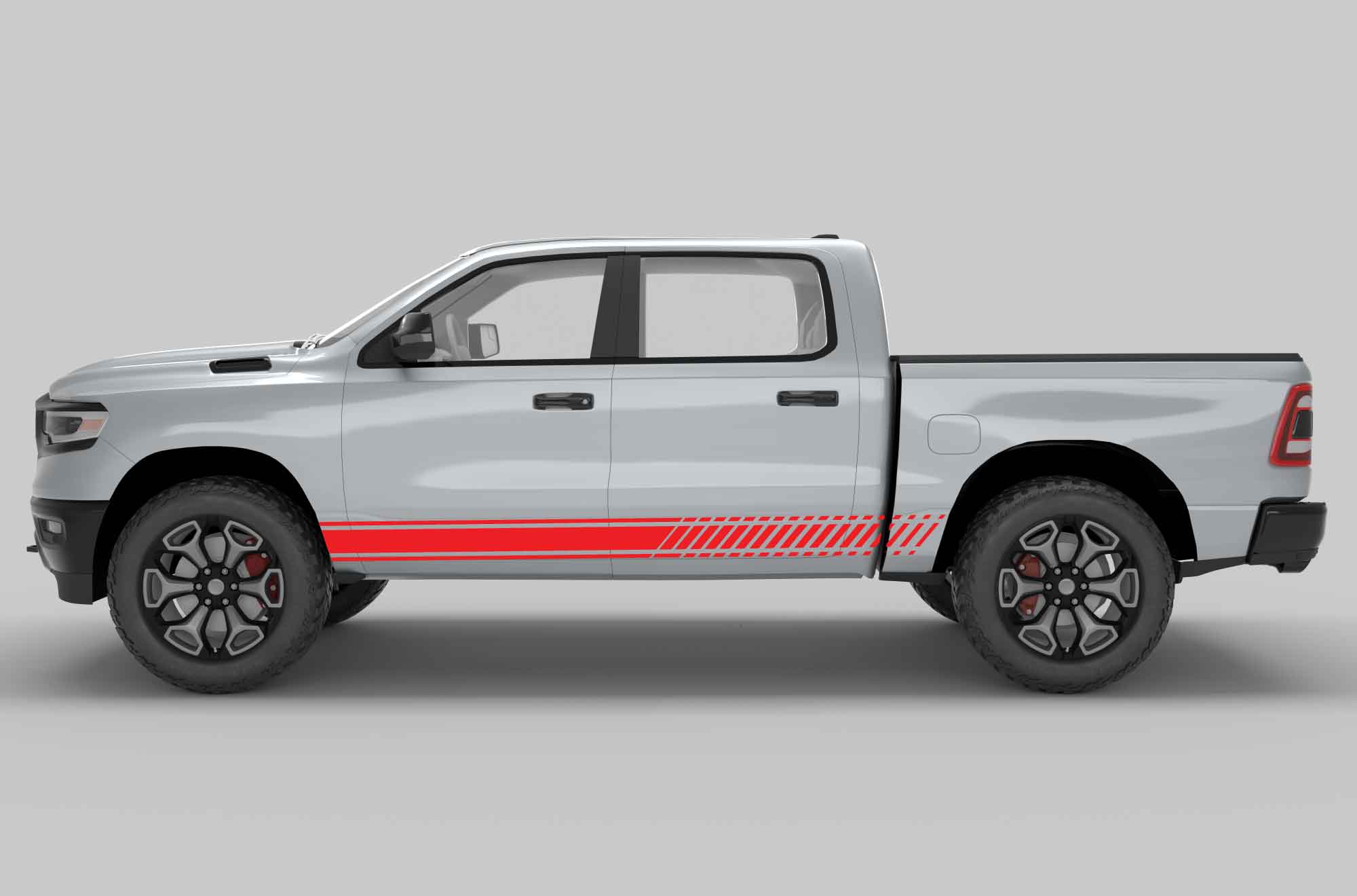 Long rocker stripes decals graphics compatible with Dodge Ram