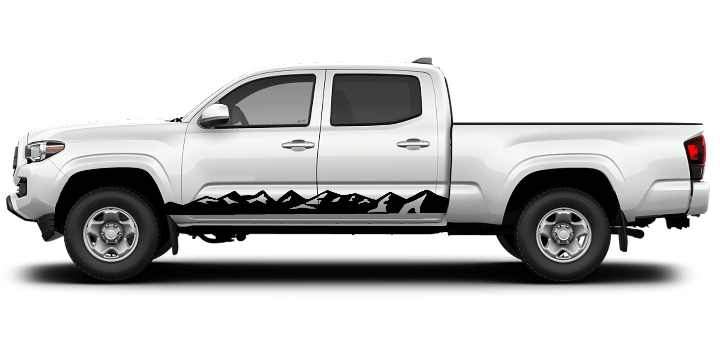 Toyota Tacoma Mountain Rocker Panel Stripes (Pair) : Vinyl Graphics Kit Fits (2016-2022)