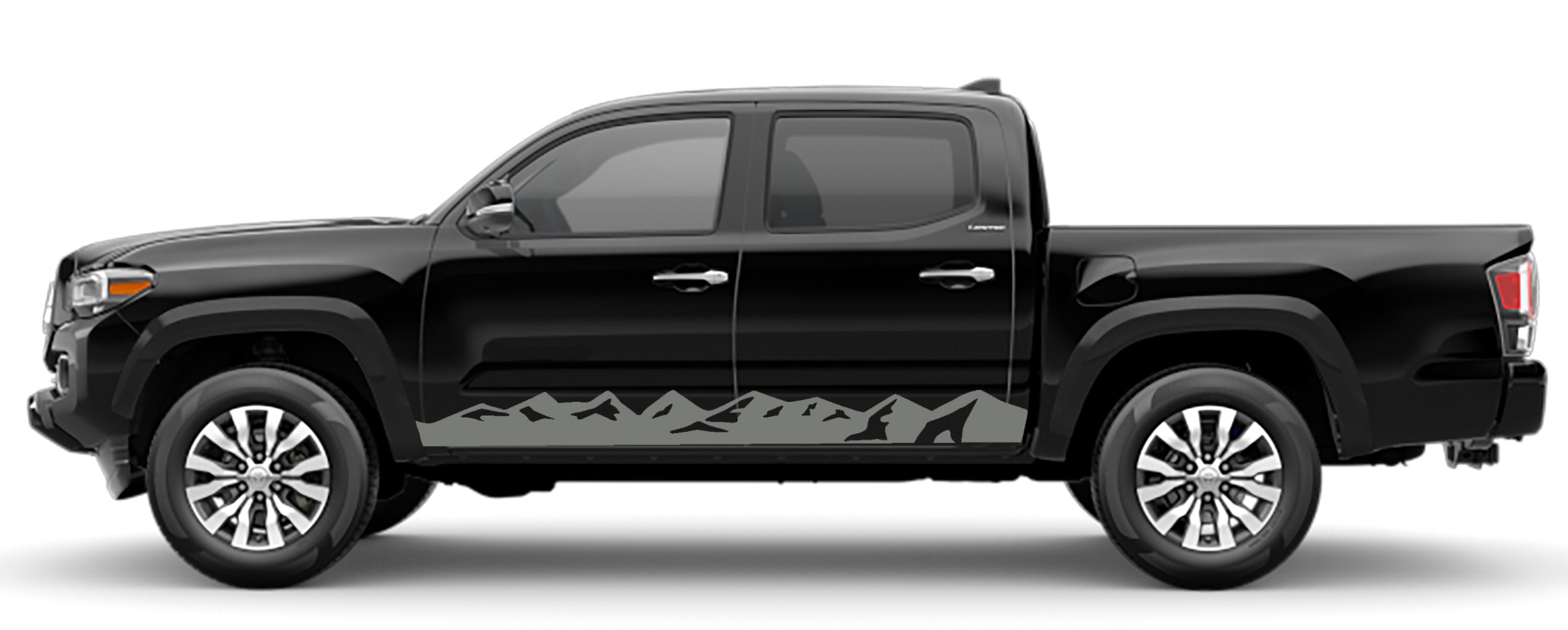 mountain side stripes for toyota tacoma 2016 to 2023 models gray
