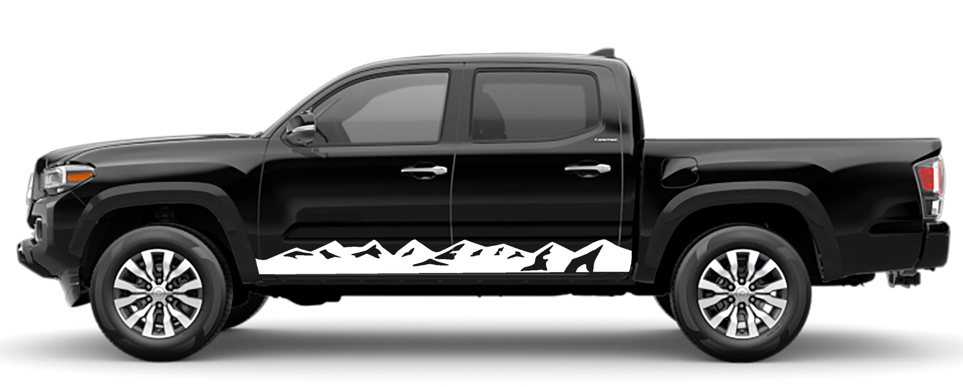 mountain side stripes for toyota tacoma 2016 to 2023 models white