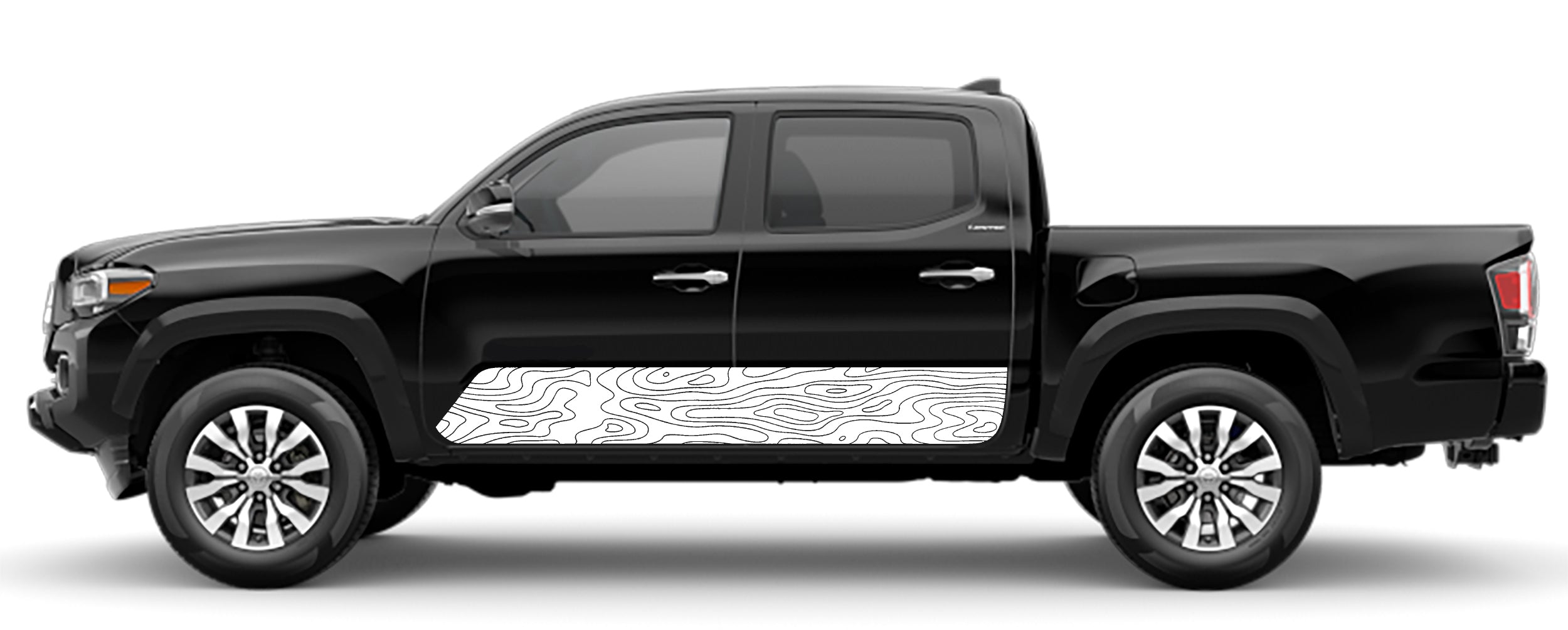 rocker panel graphics stripe for toyota tacoam 2016 to 2023 models white