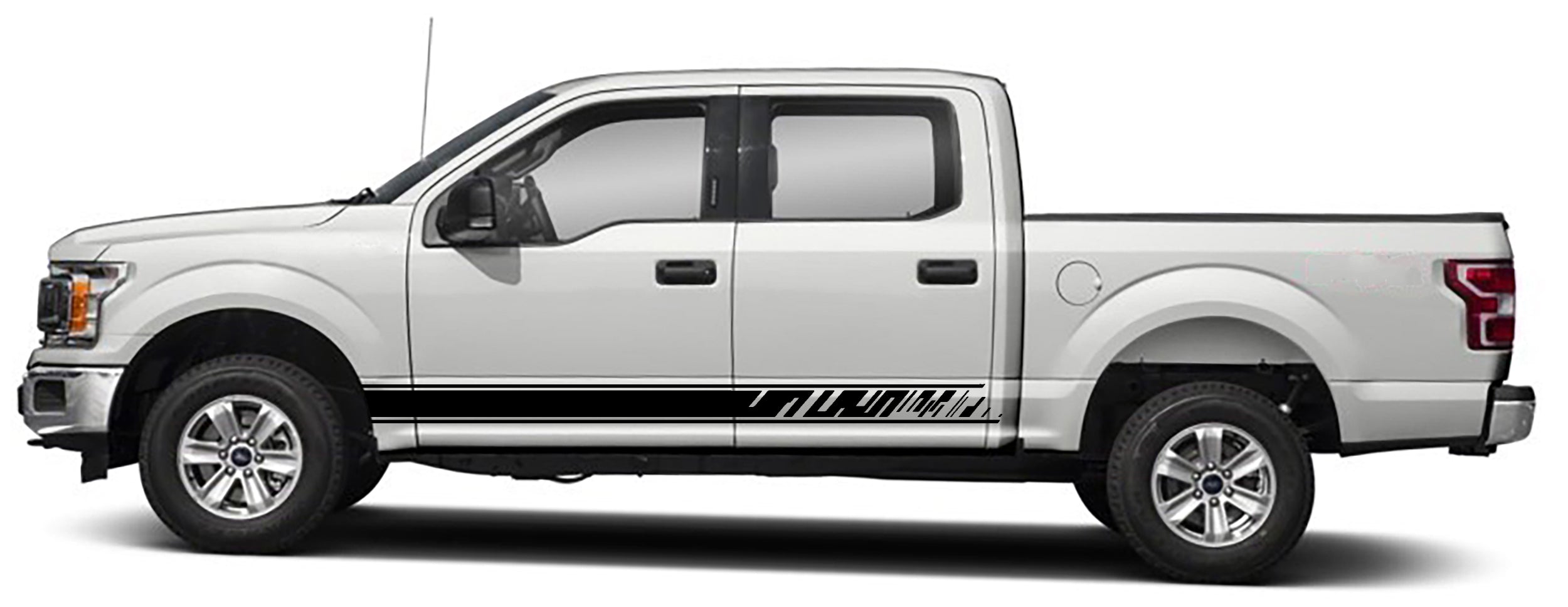 Ford F-150 Rocker Panel Stripes Decals (Pair) : Vinyl Graphics Kit Fits (2015-2020)
