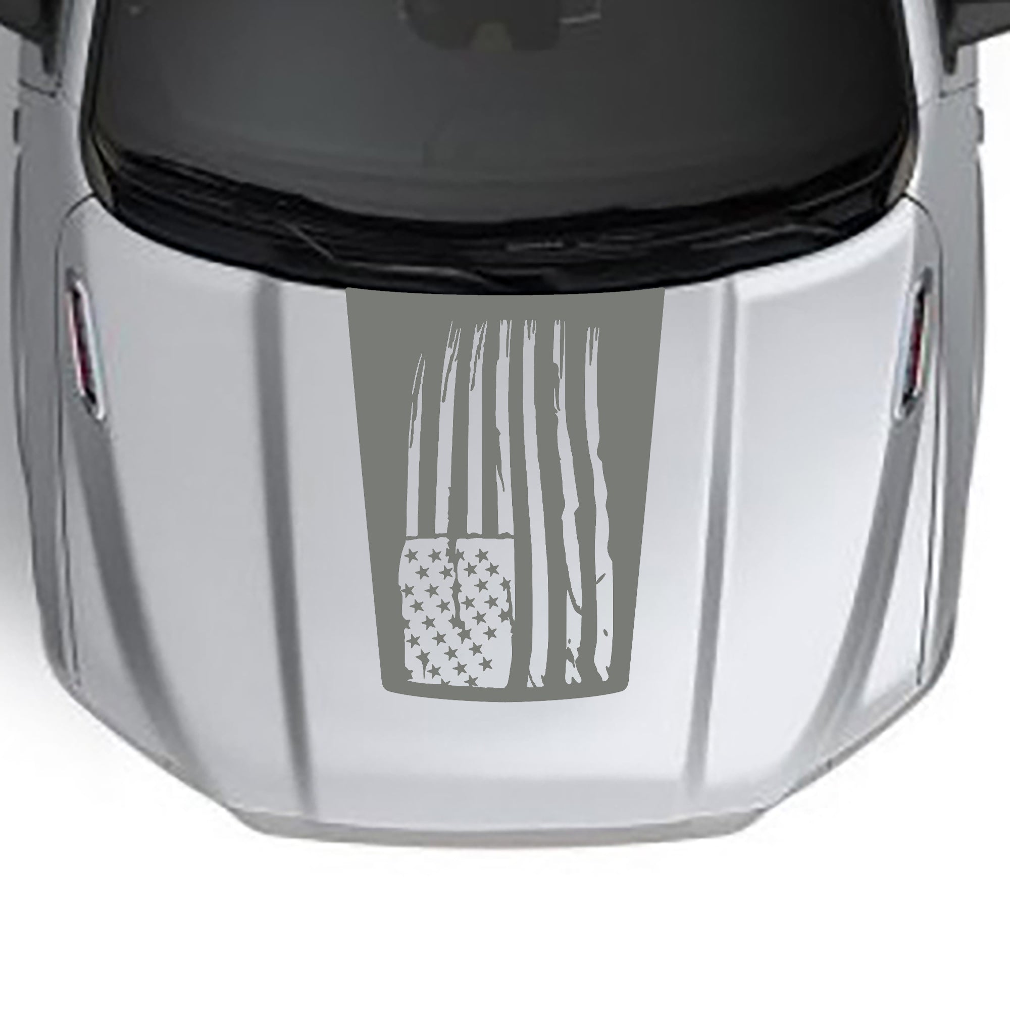 american flag base hood decal for dodge ram 1500 2019 to 2023 models gray