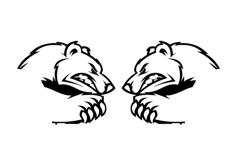 Angry Bear side decals for dodge challenger 2008 tyo 2023 models