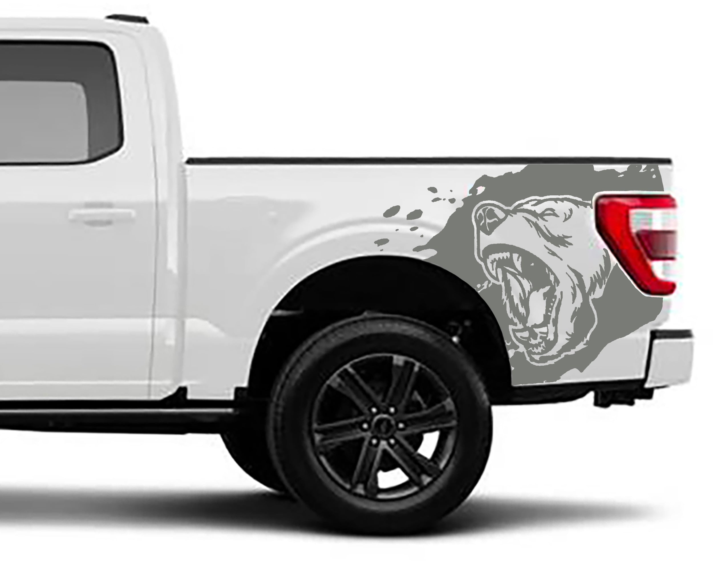 bear bed graphics for ford f 150 2021 to 2023 models gray