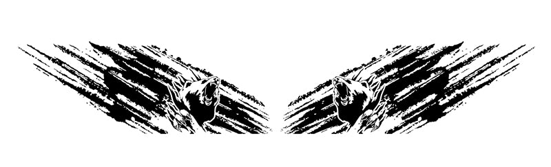 bear mud splash side graphics for dodge challenger 2008 to 2023 models