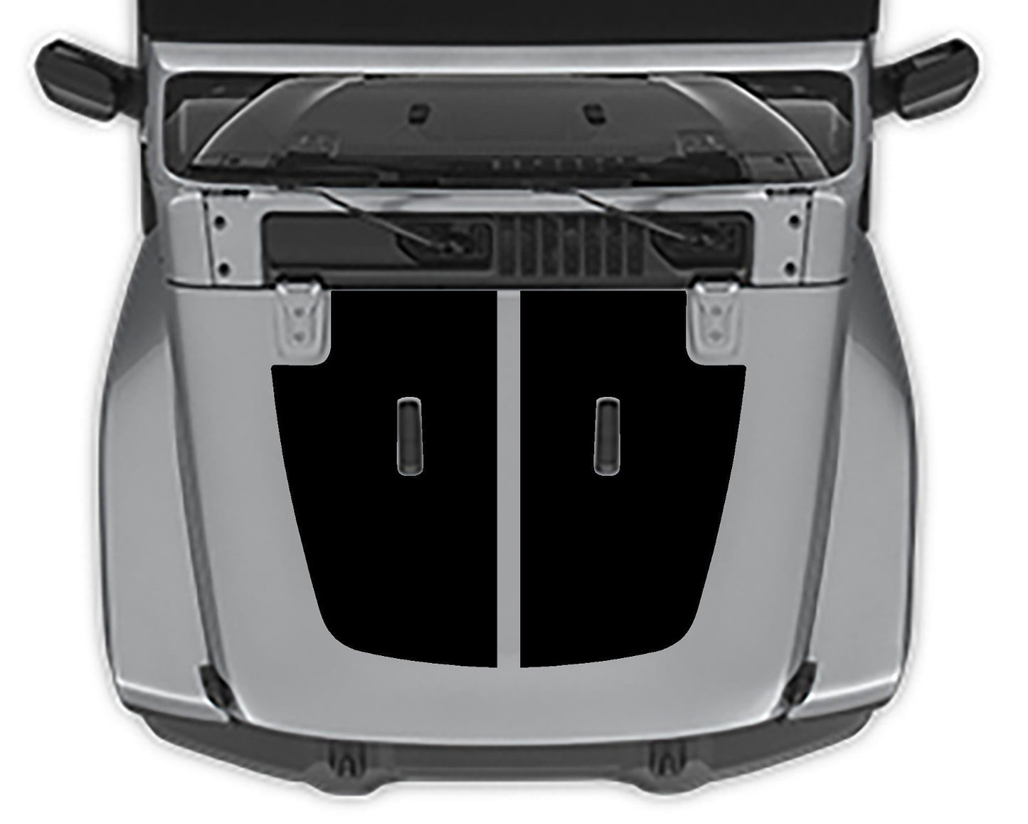 Jeep Wrangler Jl hood Blackout 2 Decal