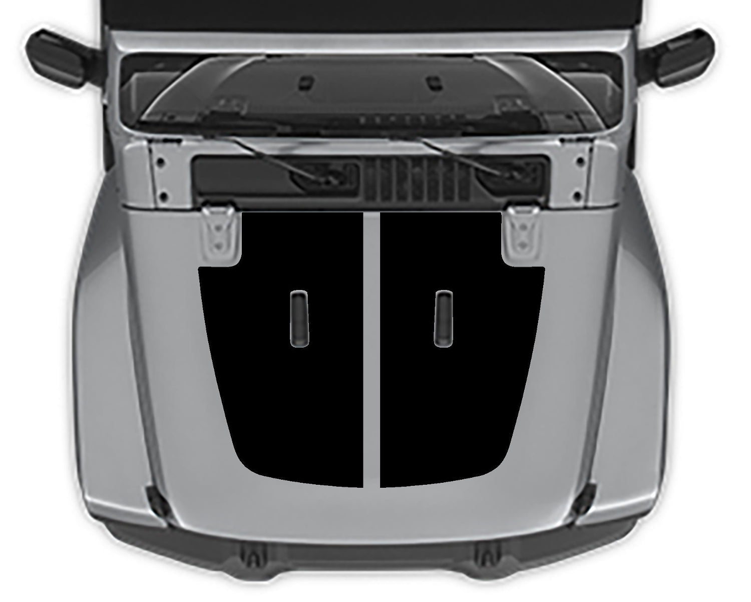 Jeep Wrangler Jl hood Blackout 2 Decal