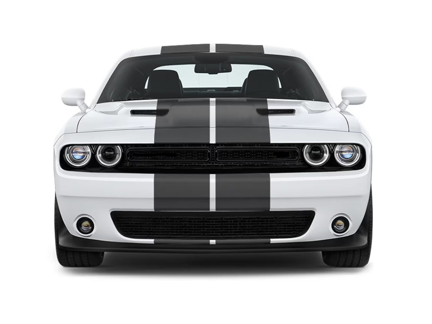 Dodge Challenger Dual 12" Full Body Racing Stripes | Vinyl Graphics Kit Fits 2008-2023