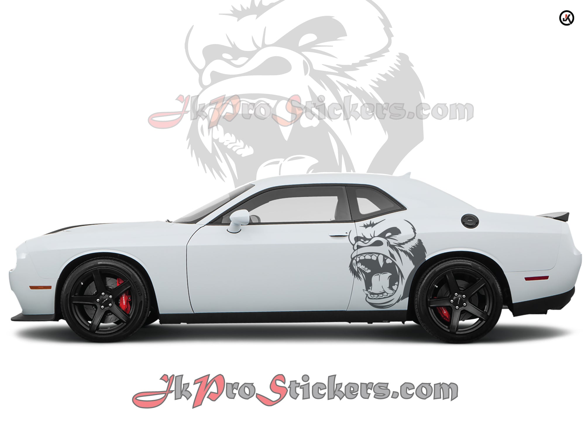 Dodge Challenger Monkey Side Decals (Pair) | Vinyl Graphics Kit Fits 2008-2023 Models