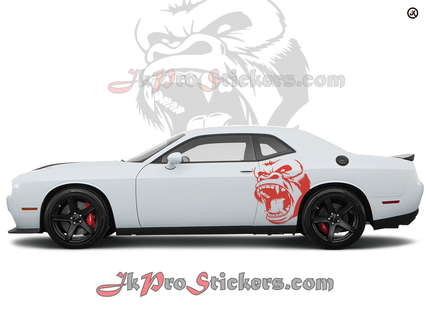 Dodge Challenger Monkey Side Decals (Pair) | Vinyl Graphics Kit Fits 2008-2023 Models