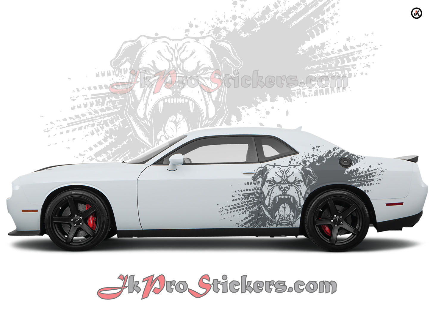 Dodge Challenger Pitbull Splash Side Decals (Pair) | Vinyl Graphics Kit Fits 2008-2023 Models