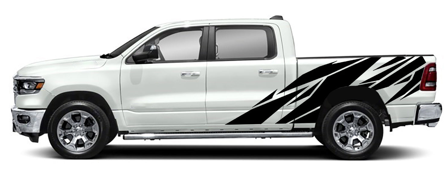 geometric side graphics for dodge ram 2018 to 2023 models