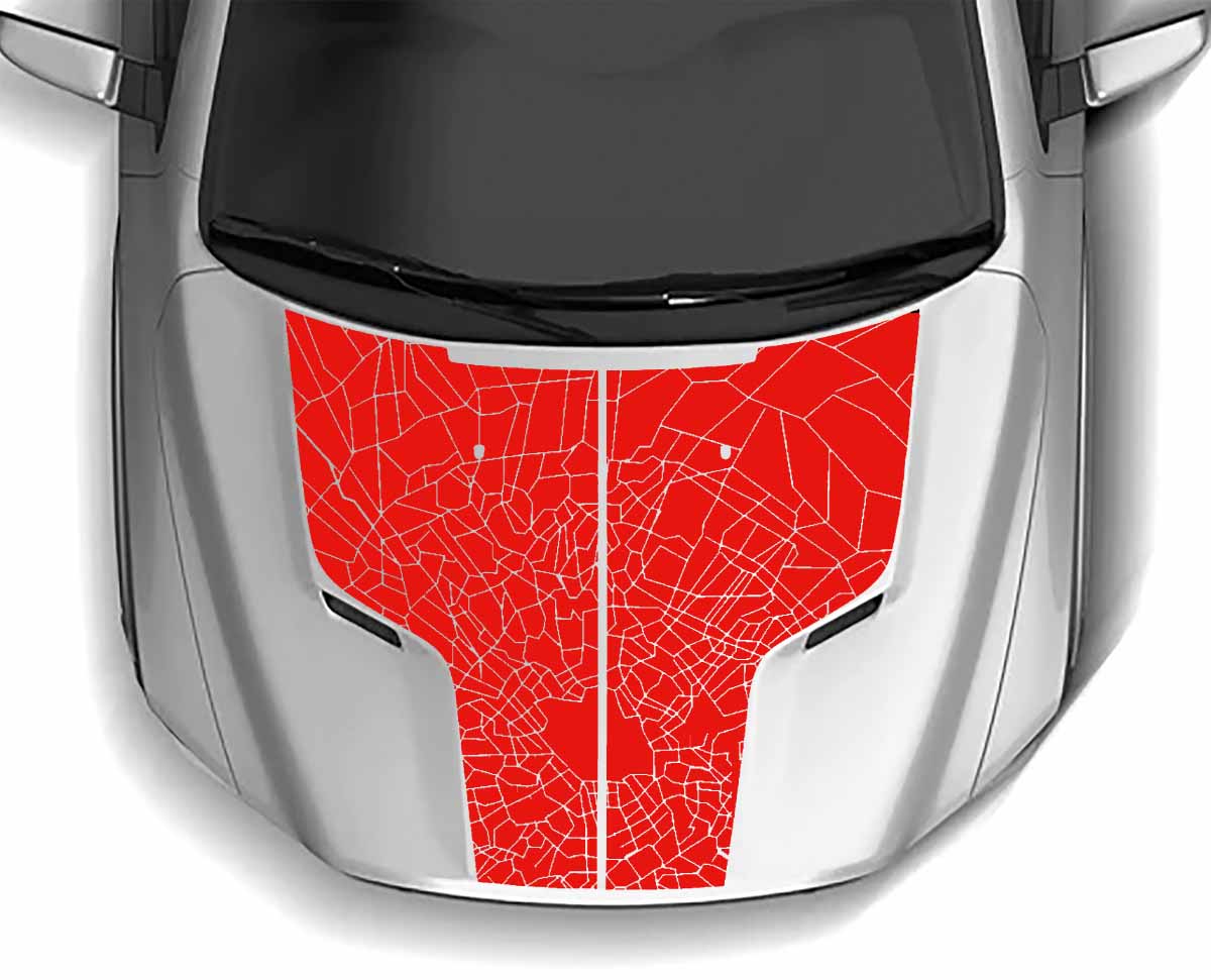 DODGE RAM 1500 HOOD vinyl decal stickers custom hemi (2009-2018) red