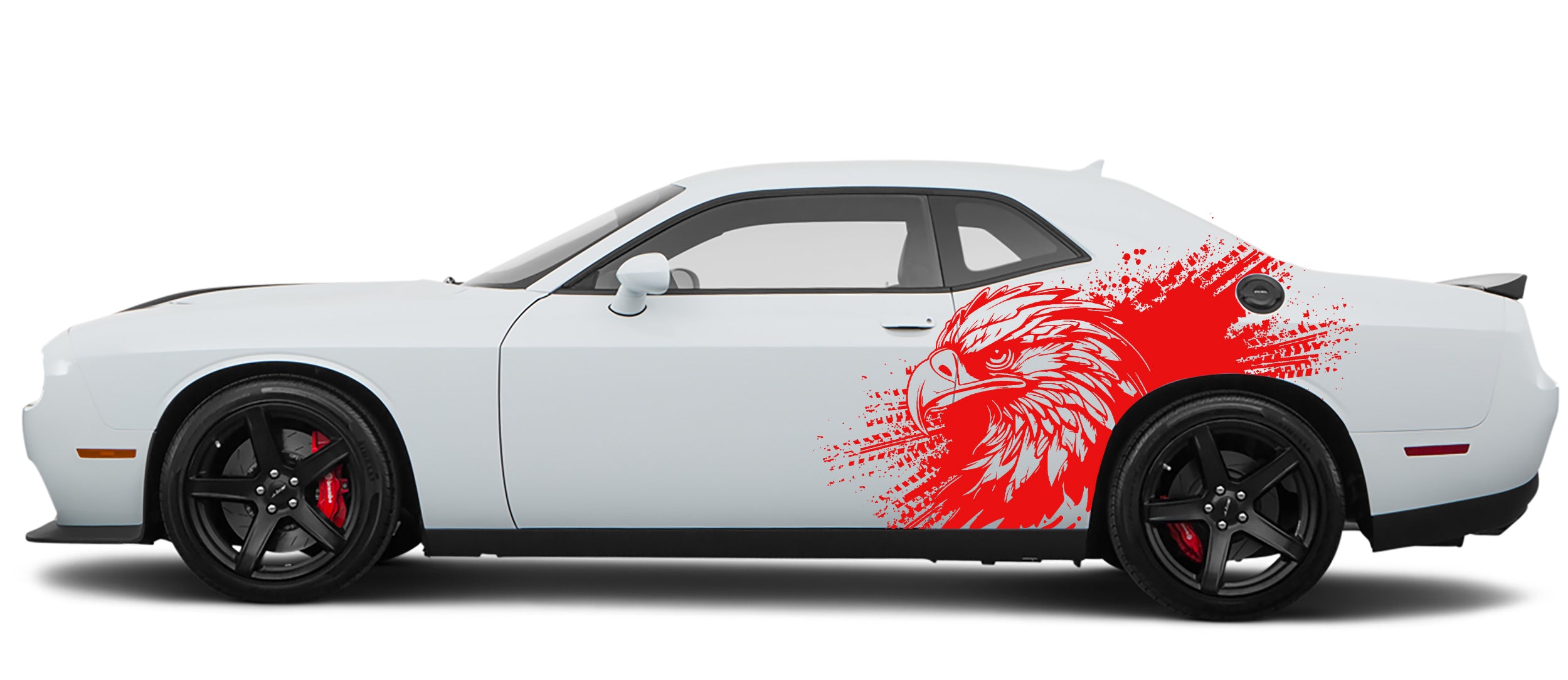 eagle splash side graphics for dodge challenger 2008 to 2023 models red