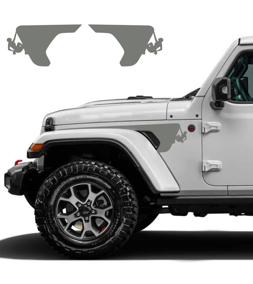 female rock climber fender vent decals for jeep wrangler jl gray