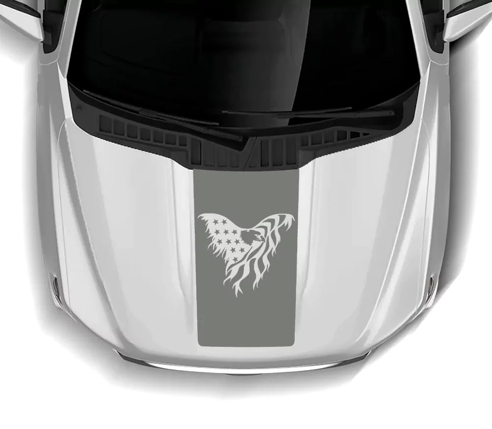 Gray Ford F150 hood decal American eagle hood graphic for 14th gen Ford F-150