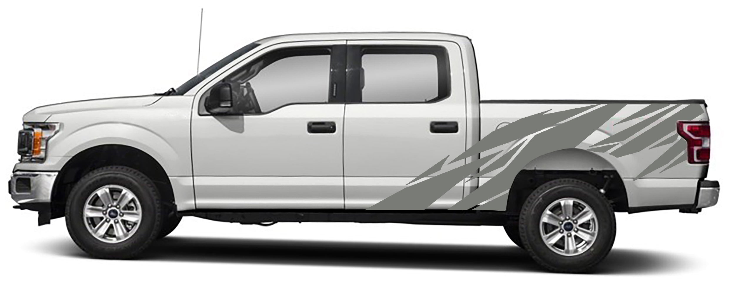 geometric pattern vinyl graphics for ford f 150 2015 to 2020 models gray