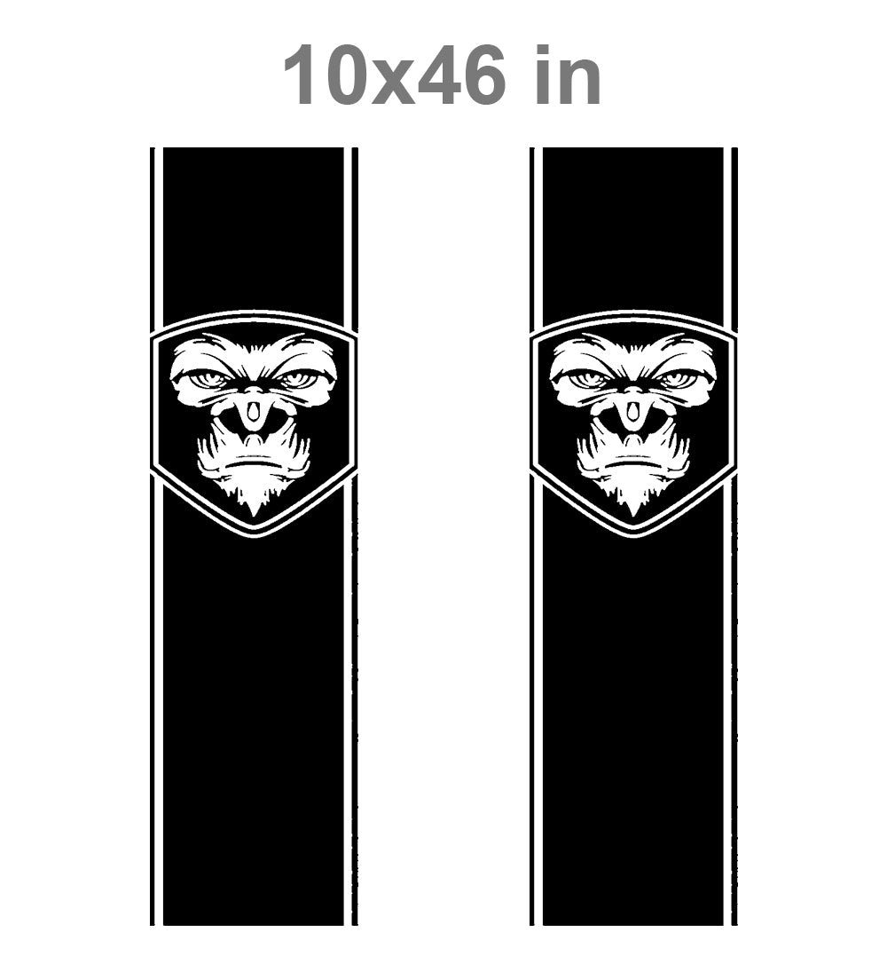 gorilla face universal truck bed decals