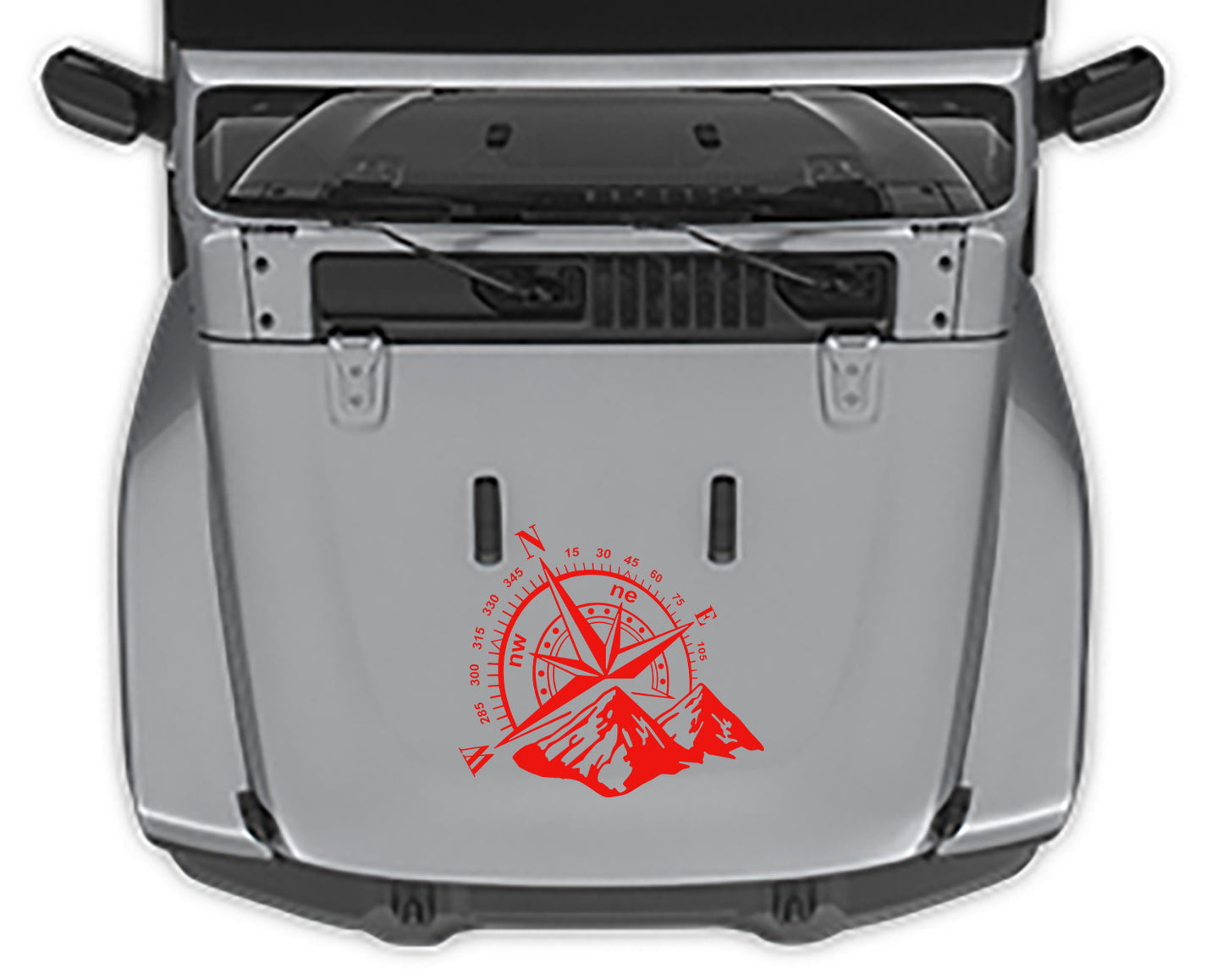 granite mountain decal for jeep all models red