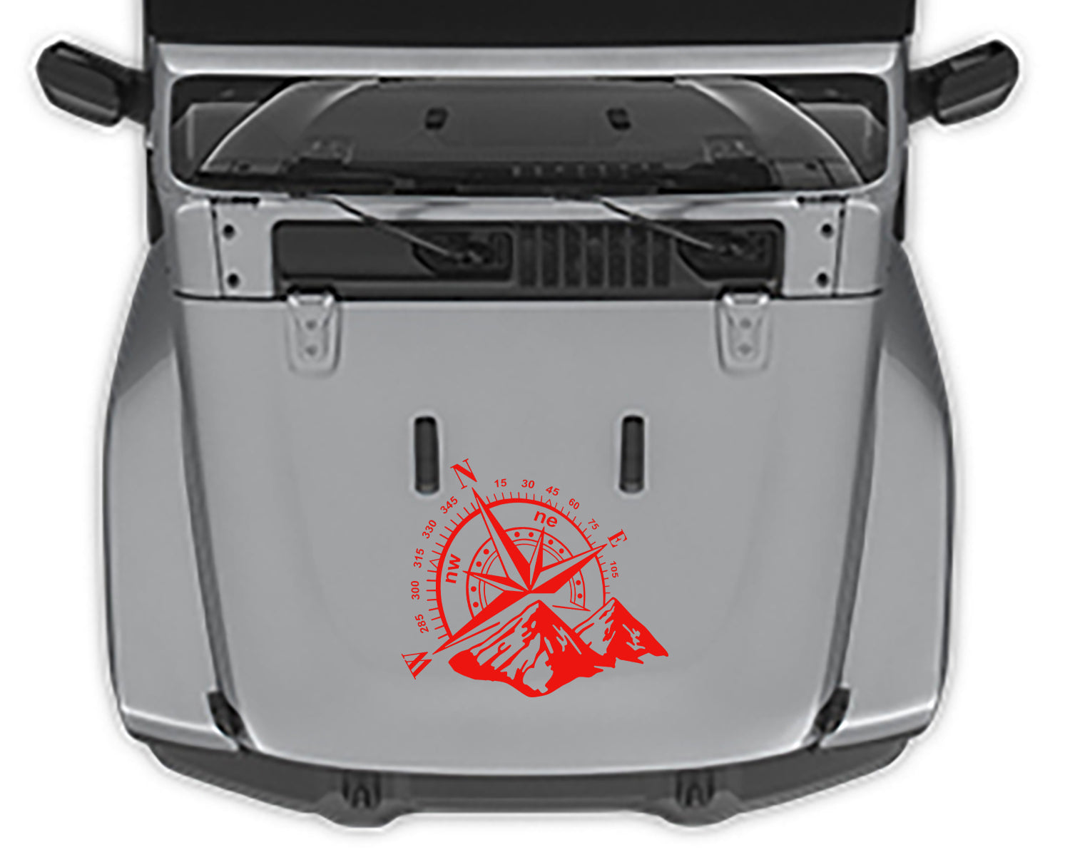 granite mountain decal for jeep all models red