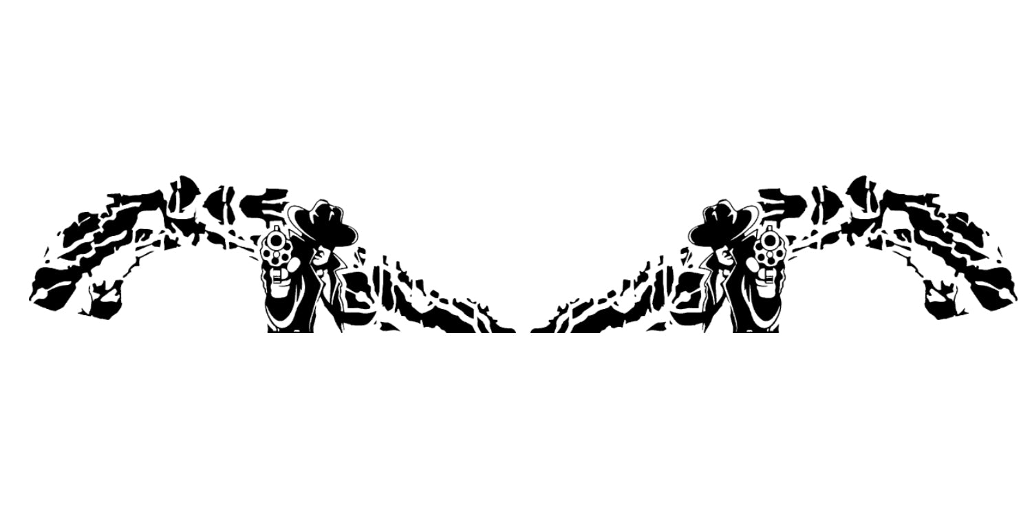 Gun man sode decals for dodge charger 2015 to 2023 models