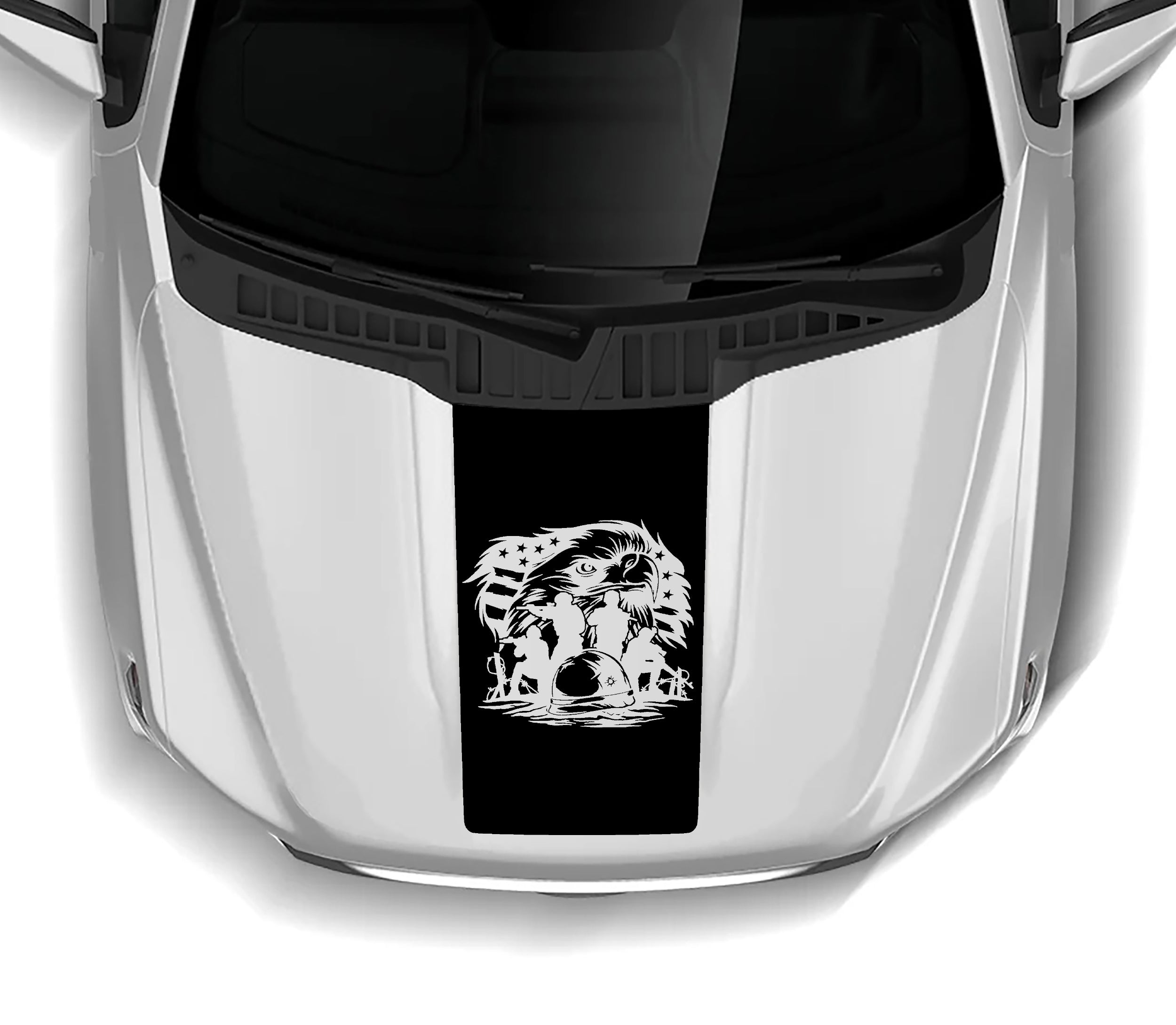 Ford F-150 Merica Battle Soldiers Hood Decal : Vinyl Graphics Kit Fits (2021-2023)