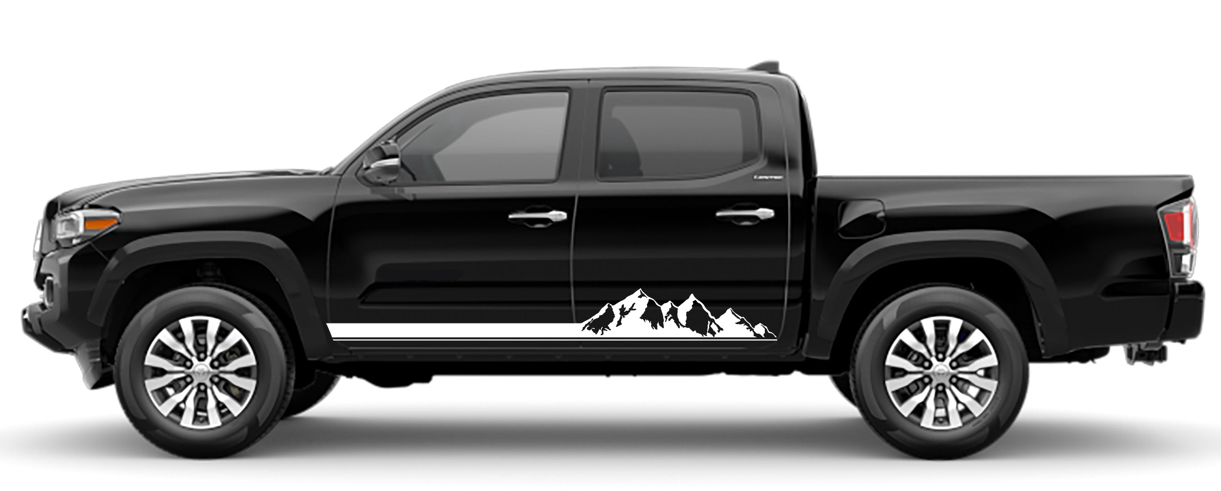 mountain style rockler stripes for toyota tacoma 2016 to 2023 models white