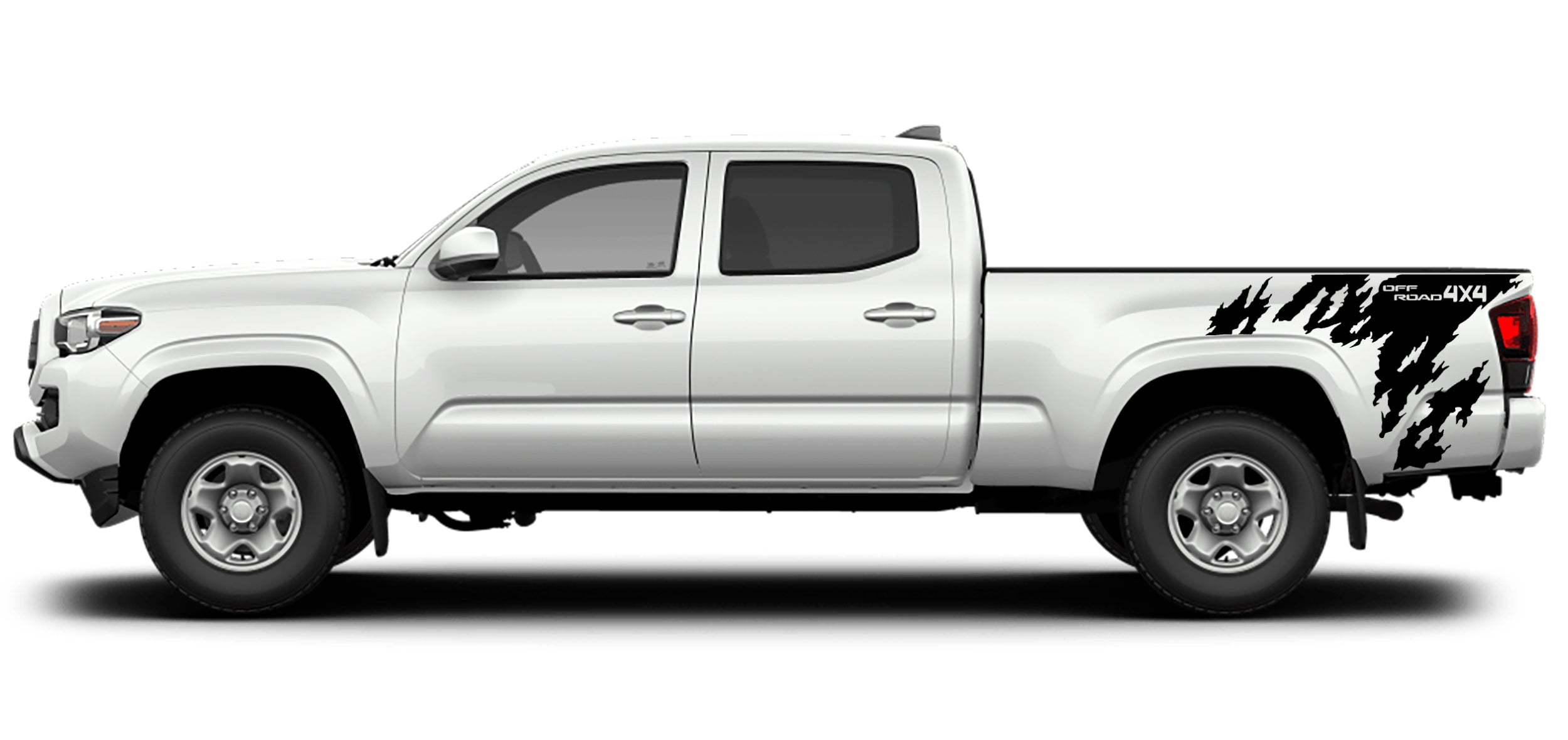 Toyota Tacoma Mud Splash 4x4 Off Road Bed Decals (Pair) : Vinyl Graphics Kit Fits (2016-2022)
