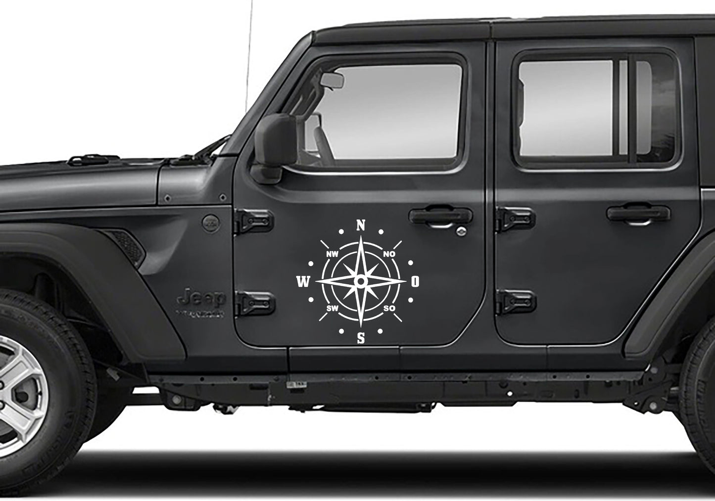 universal off road compass decal for camper, jeep, trucks and rv van