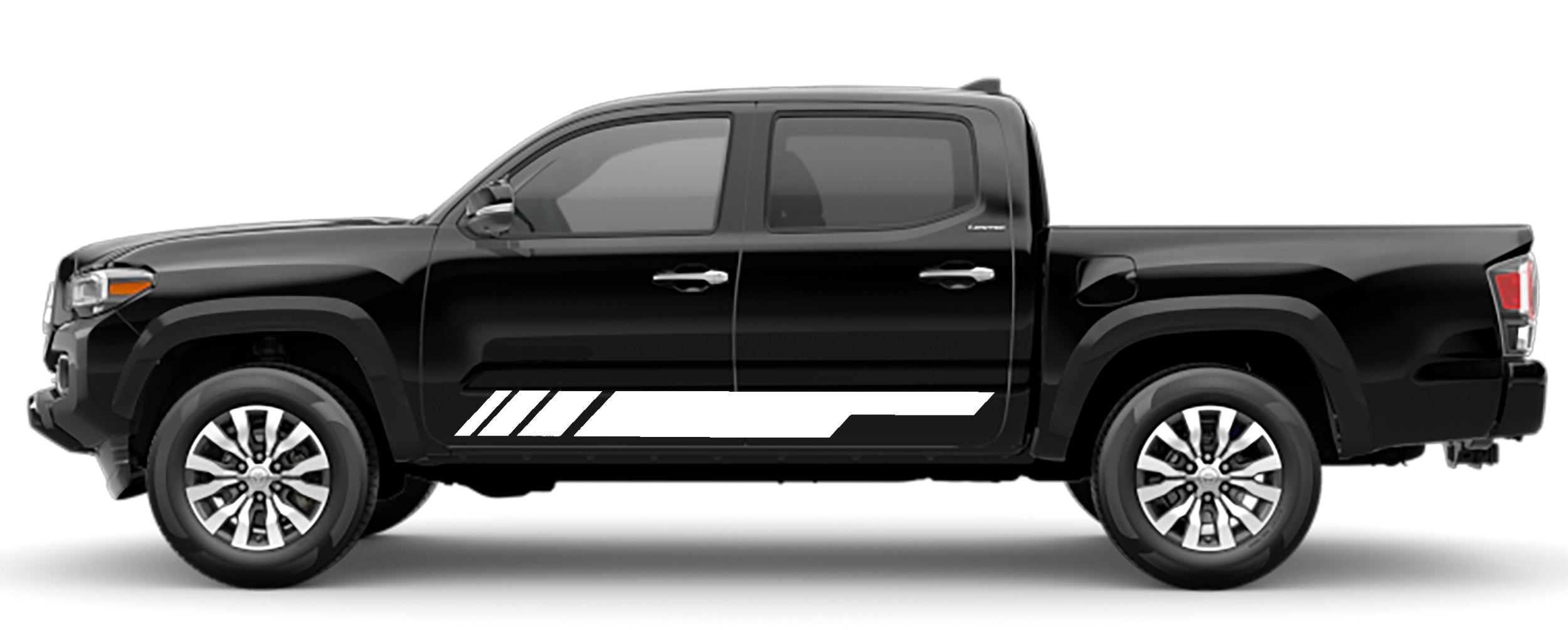 off road rocker panel stripes for toyota tacoma 2016 to 2023 models white