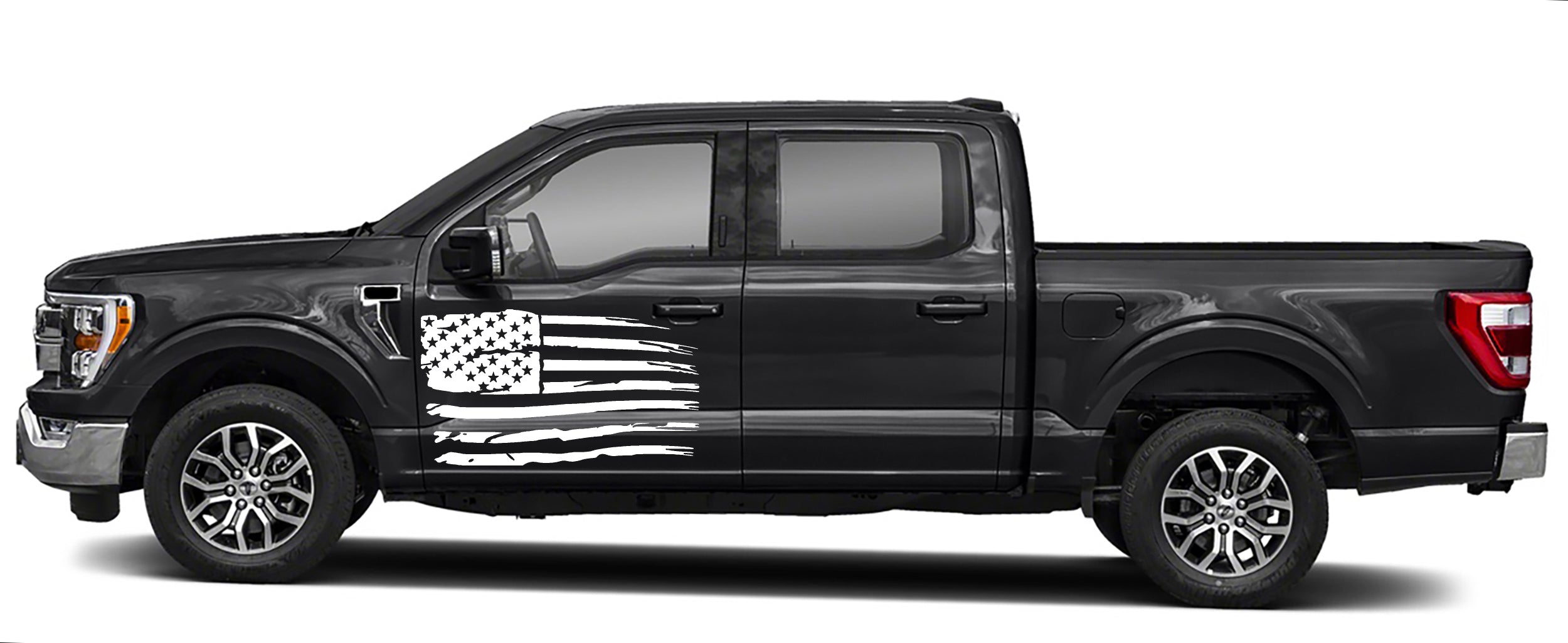 patriot american flag door graphics for ford f 150 2021 to 2023 models white