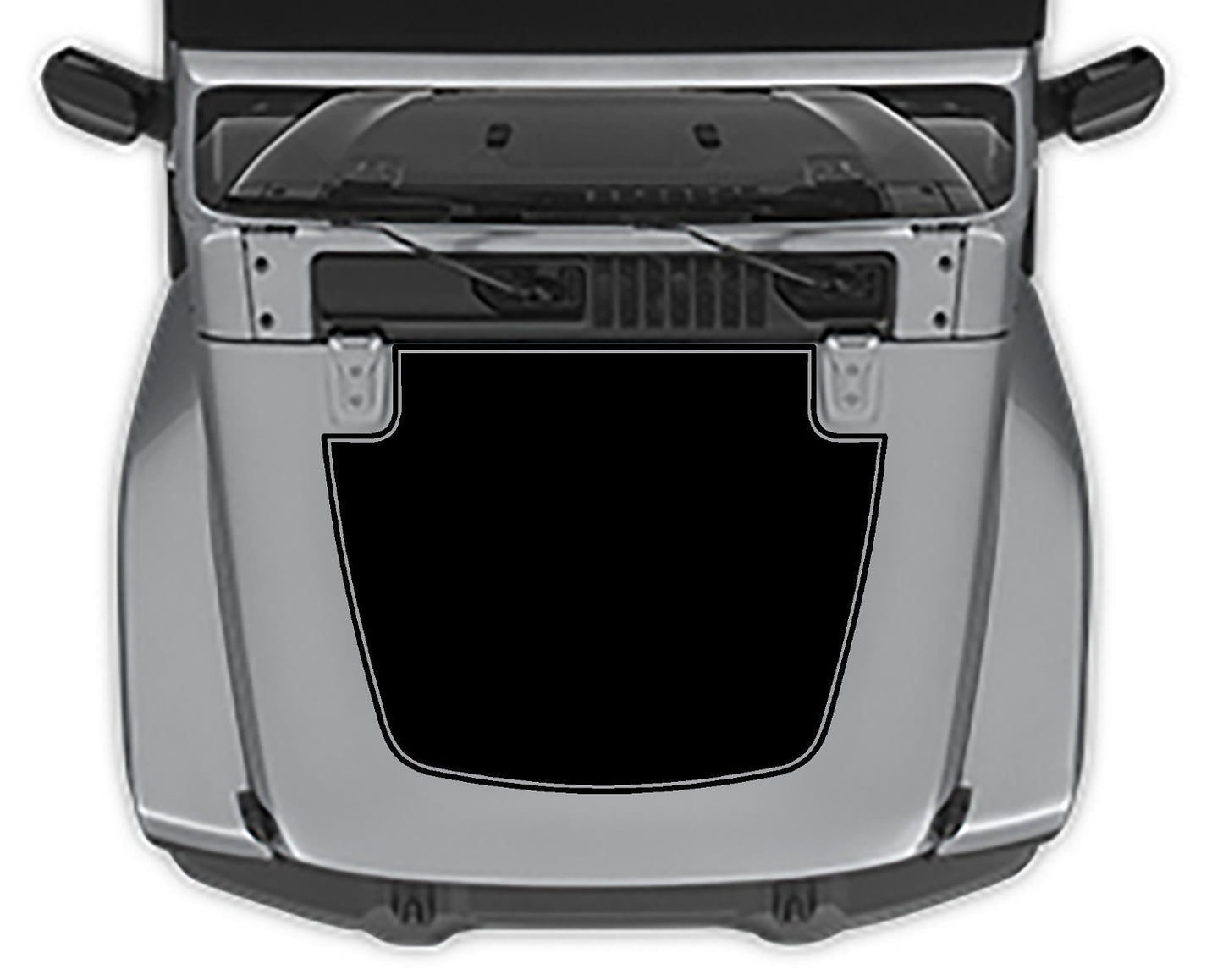 Jeep Wrangler Jl hood Blackout Pinstriped Decal