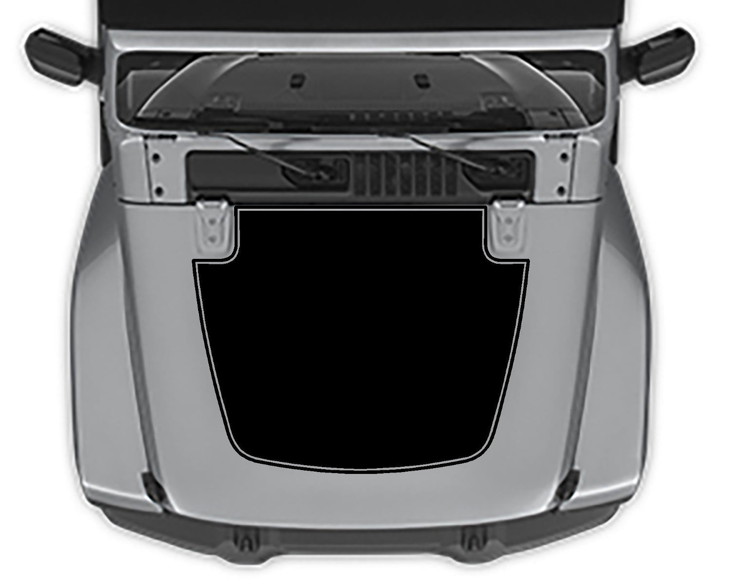 Jeep Wrangler Jl hood Blackout Pinstriped Decal