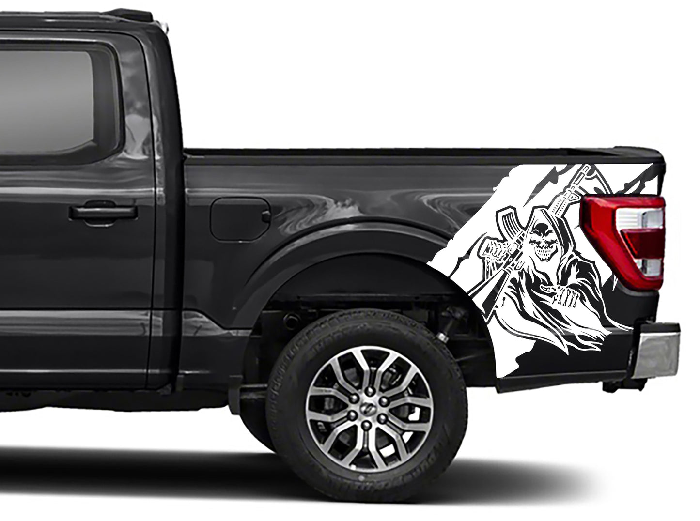 reaper bed graphics for ford f 150 2021 to 2023 models white
