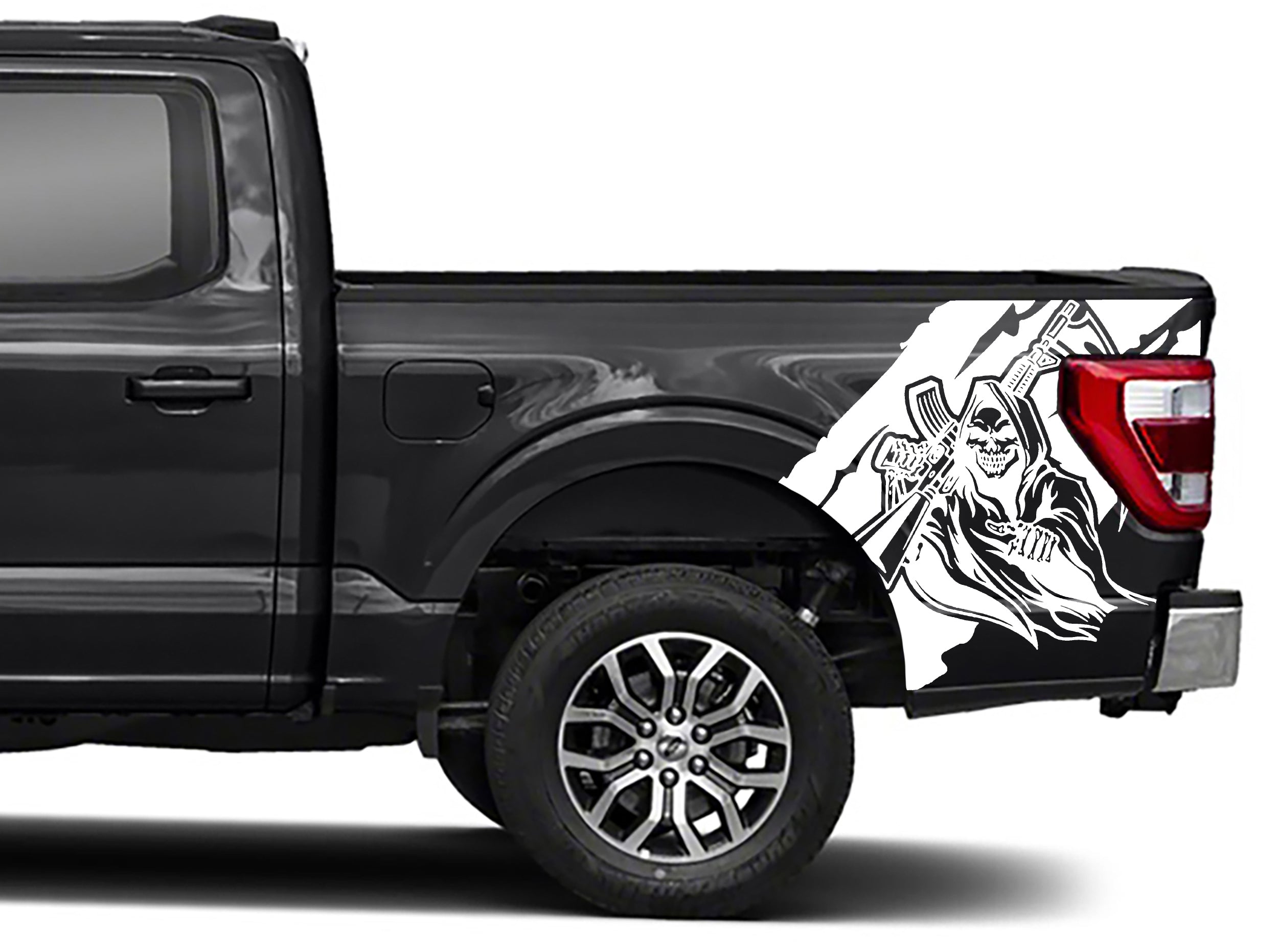 reaper bed graphics for ford f 150 2021 to 2023 models white