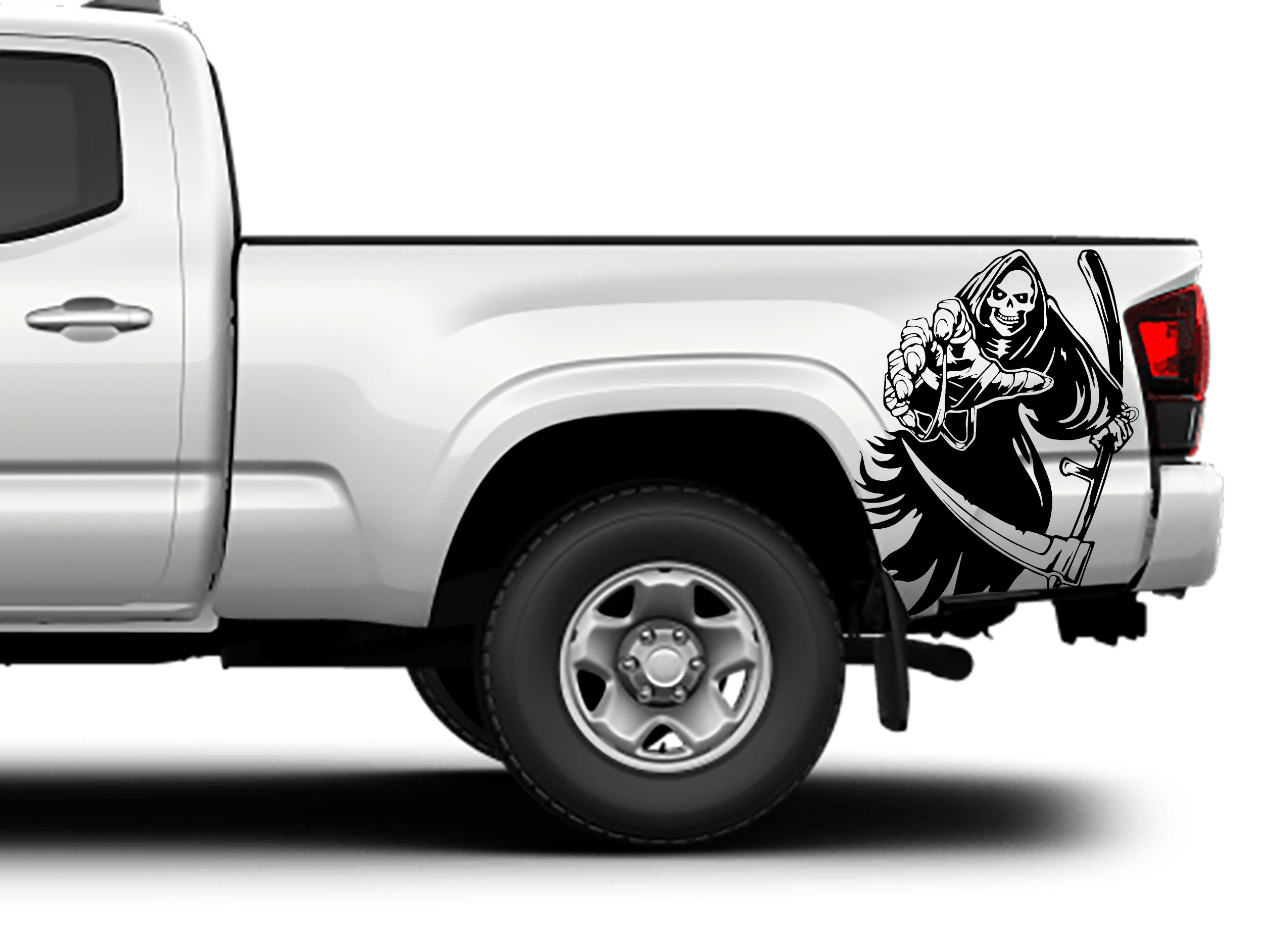 Toyota Tacoma Reaper Bed Decals (Pair) : Vinyl Graphics Kit Fits (2016-2022)
