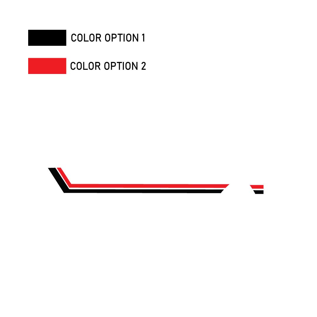 Red and Black Retro Double Center Stripes for Jeep Wrangler JL