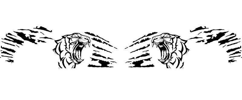 roaring tiger side graphics for dodge challenger 2008 to 2023 models