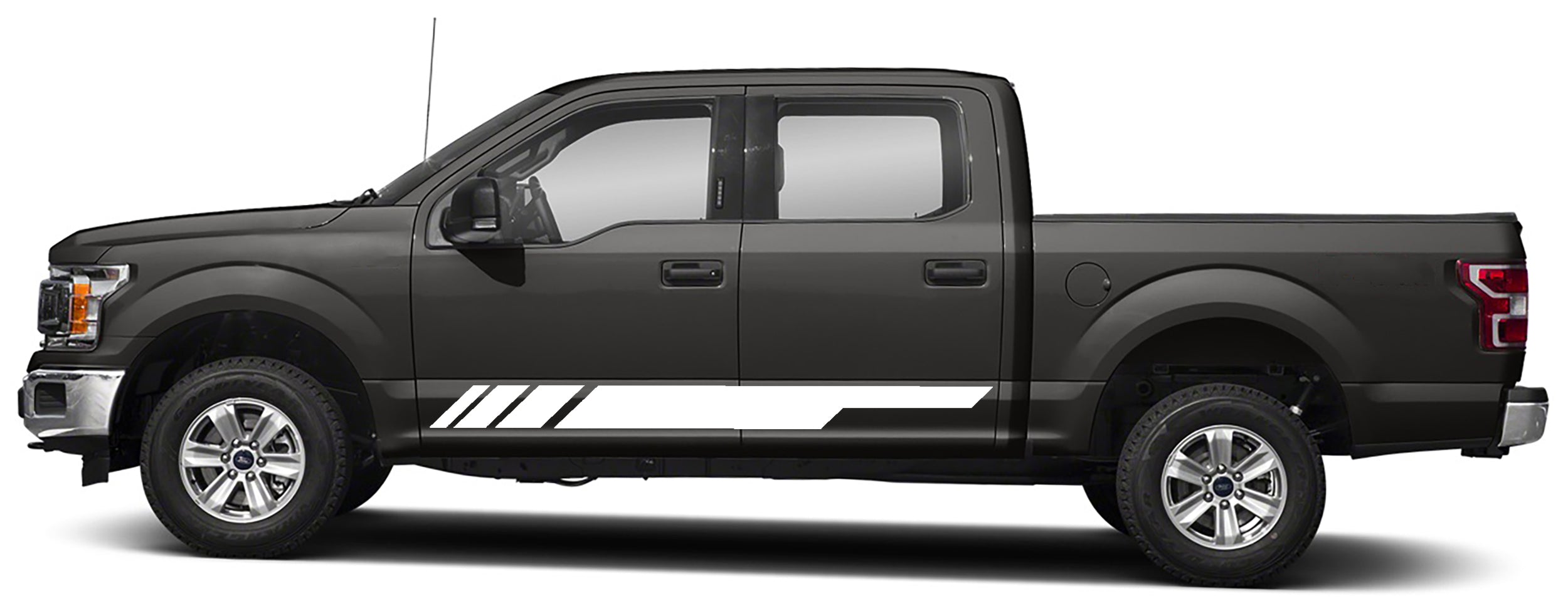 rocker panel stripes graphics for ford f 150 2015 to 2020 models white