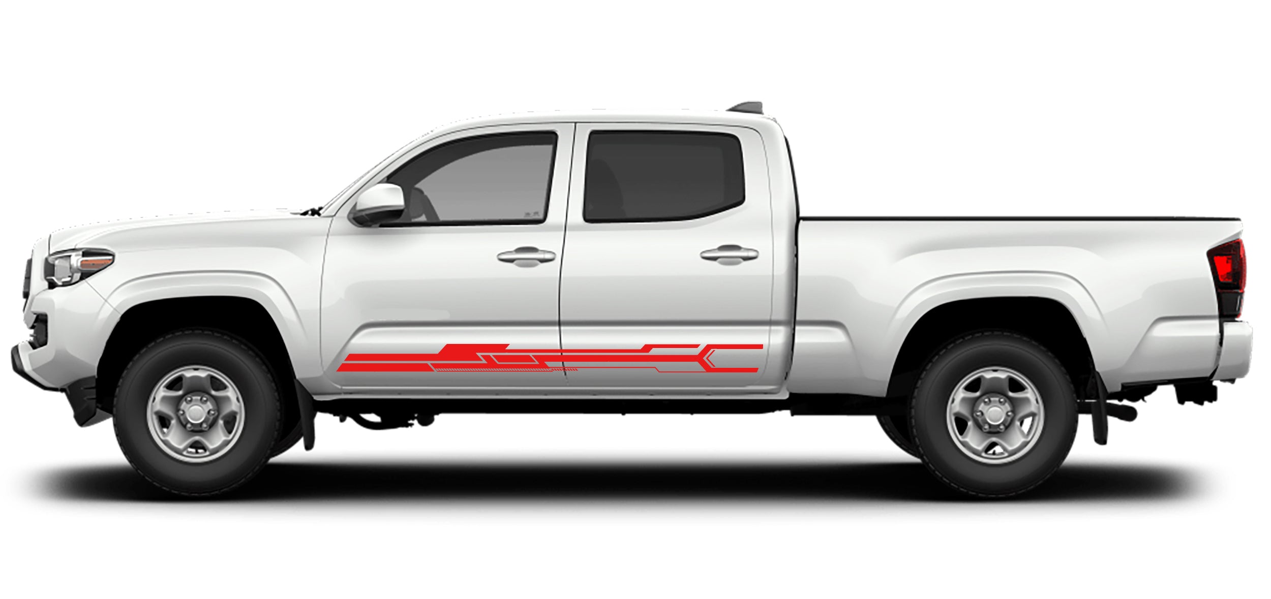 rocker panel stripe kit for toyota tacoma 2016 to 2023 red