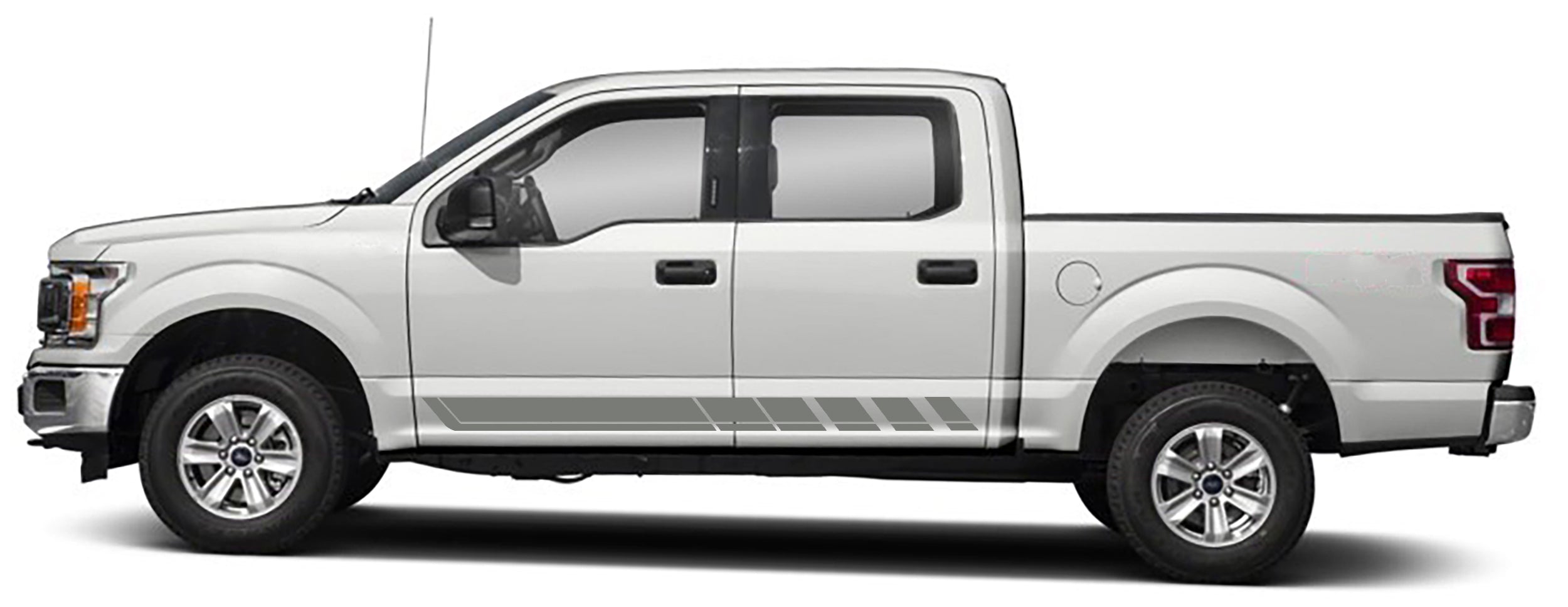 rocker panel stripes graphics for ford f 150 2015 to 2020 models gray