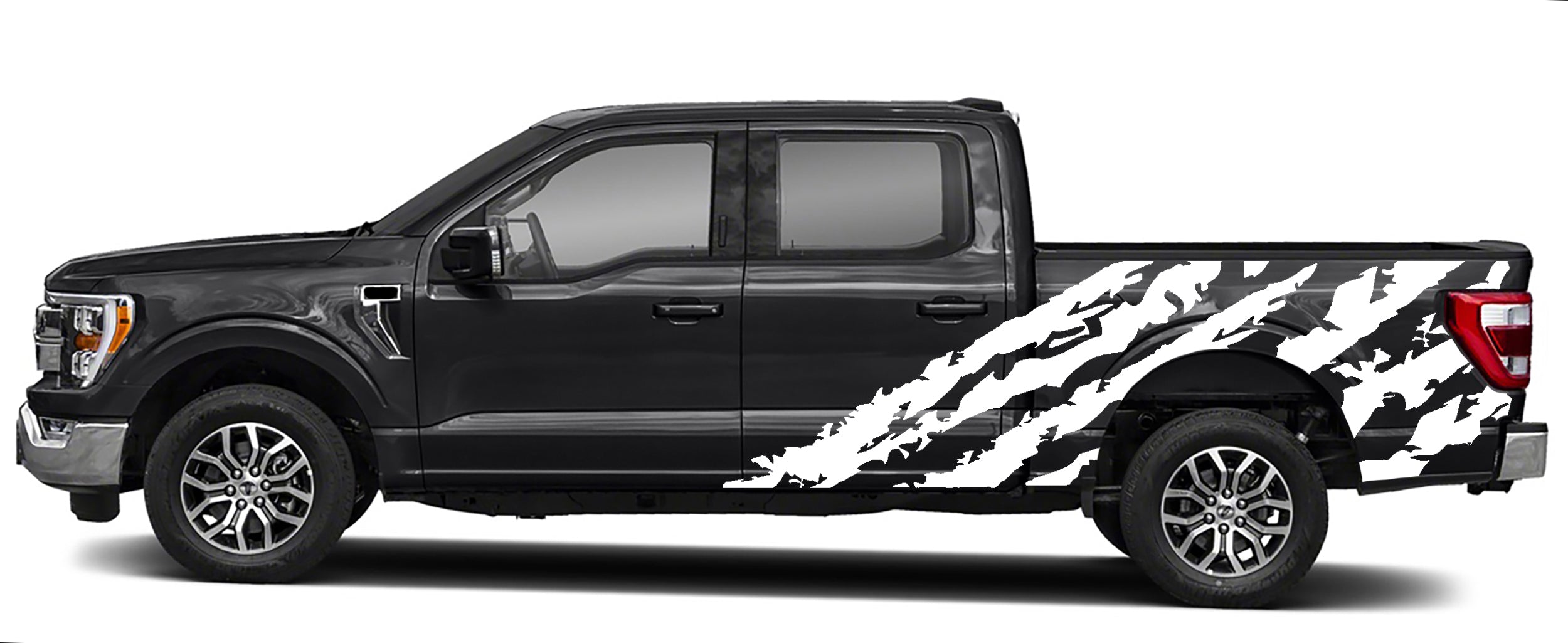 Ford F-150 Shred Side Decals (Pair) : Vinyl Graphics Kit Fits (2021-2023)