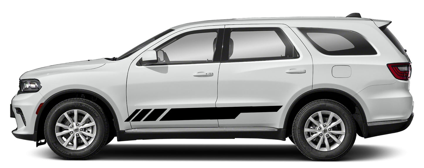 Dodge Durango Side Door Stripes Decals (Pair) : Vinyl Graphics Kit Fits (2021-2023)