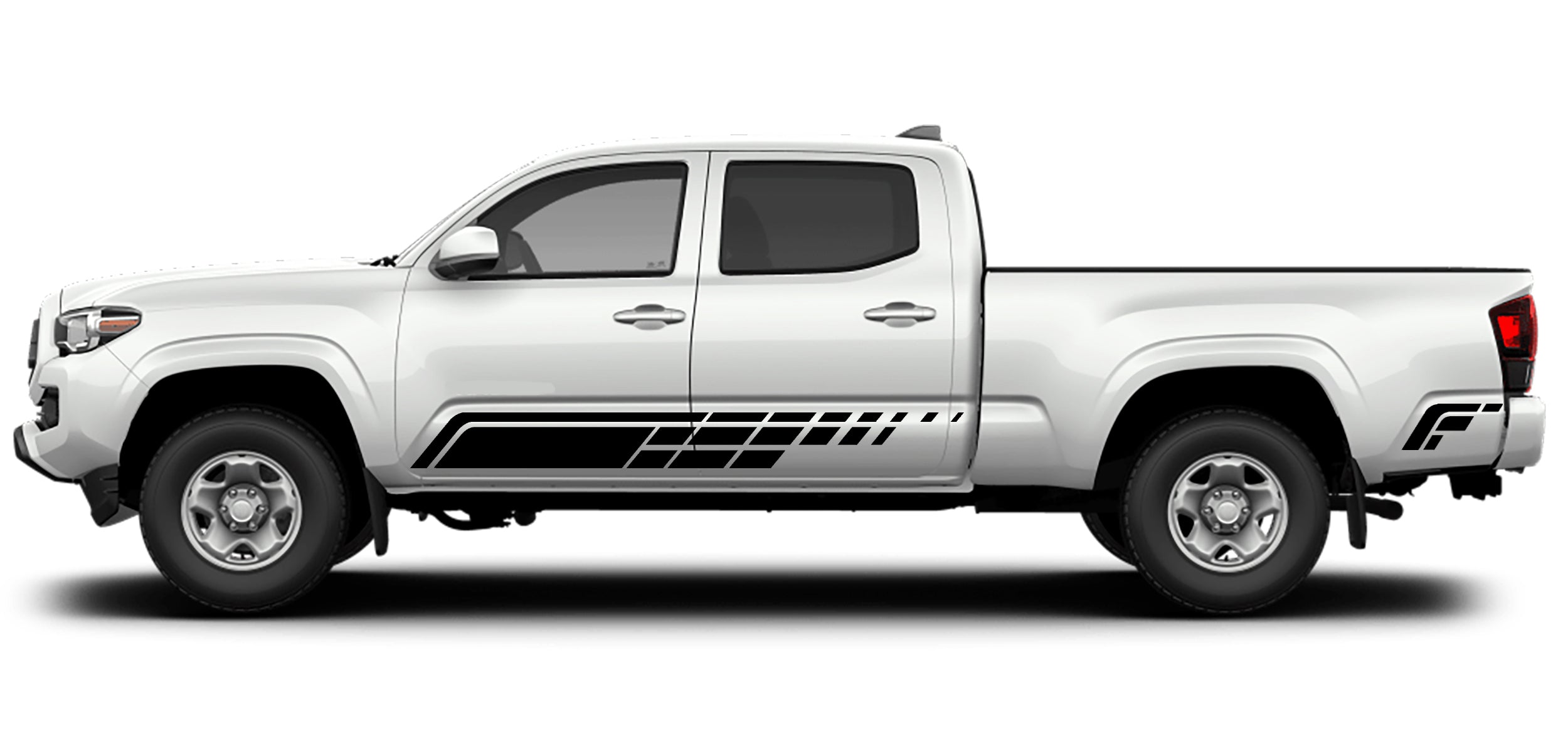 Toyota Tacoma Rocker Panel Side Stripes (Pair) : Vinyl Graphics Kit Fits (2016-2022)
