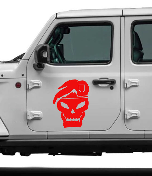 special ops skull door decals for jeep all models red