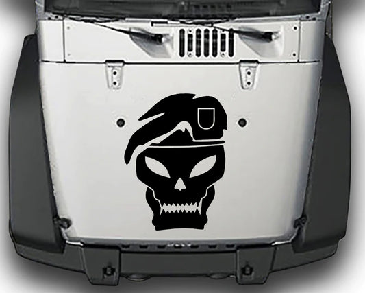Special ops hood decal for jeep wrangler jk black