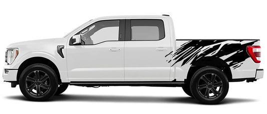 Ford F-150 Splatter Bed Decals (Pair) : Vinyl Graphics Kit Fits (2021-2023)