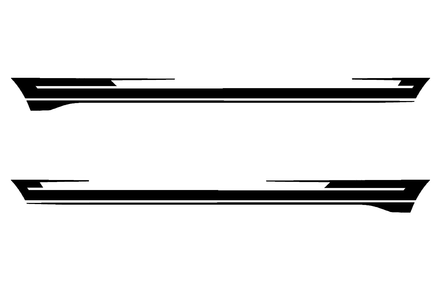 Sway side door mid panel stripes vinyl graphics for ford f 150 2021 to 2023 models